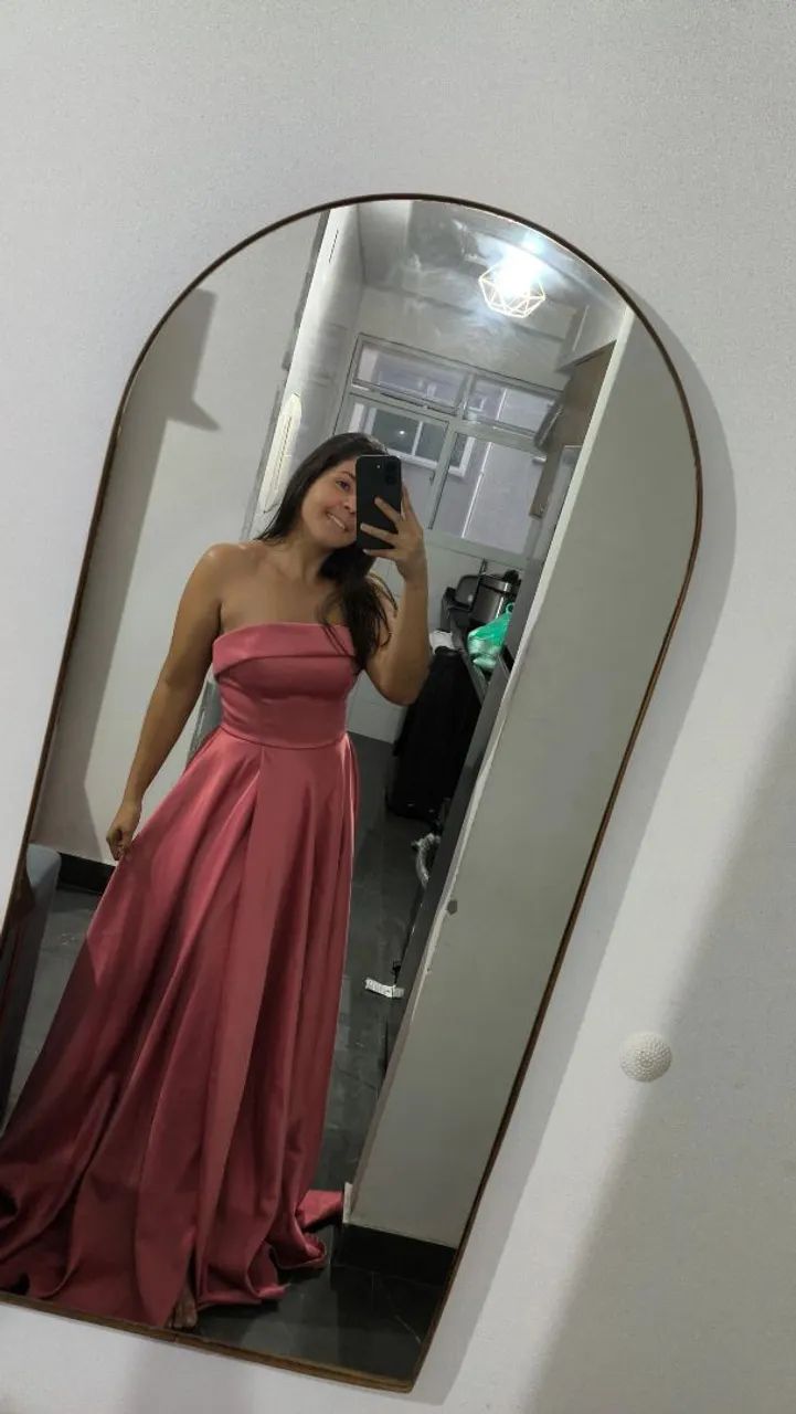 Vestido rosa canela 