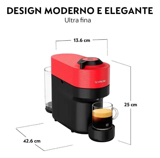 Máquina de café Vertuo Pop Vemelha 110V - Nespresso