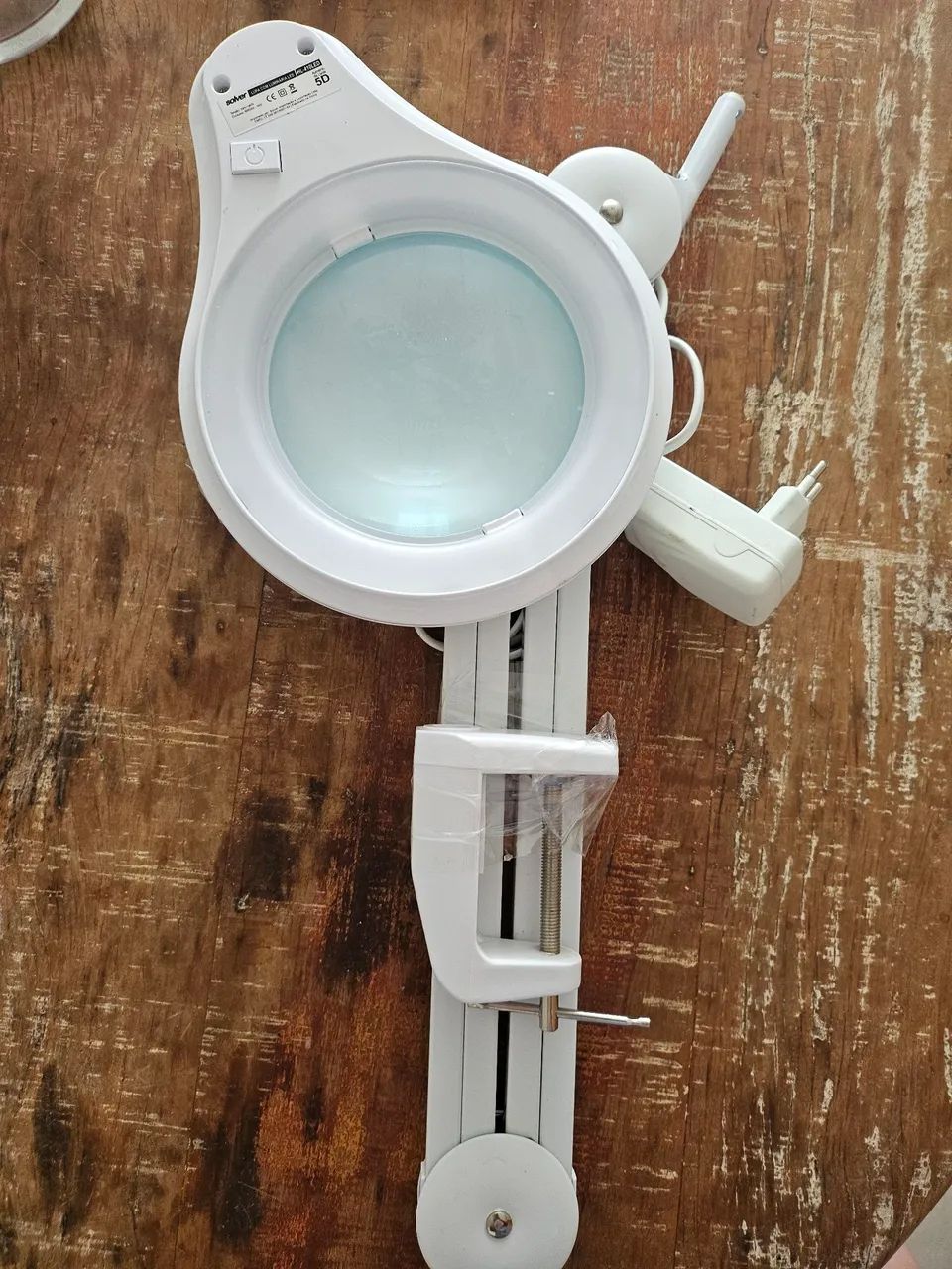 Lupa De Bancada Articulada Com Led Solver 5d (bivolt) - Perfeito Estado - Foto 2