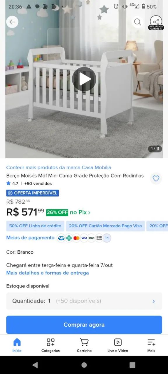 Berço Americano com Caminha 