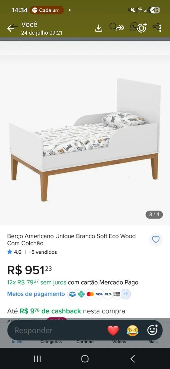Berço que vira mini cama - Foto 2
