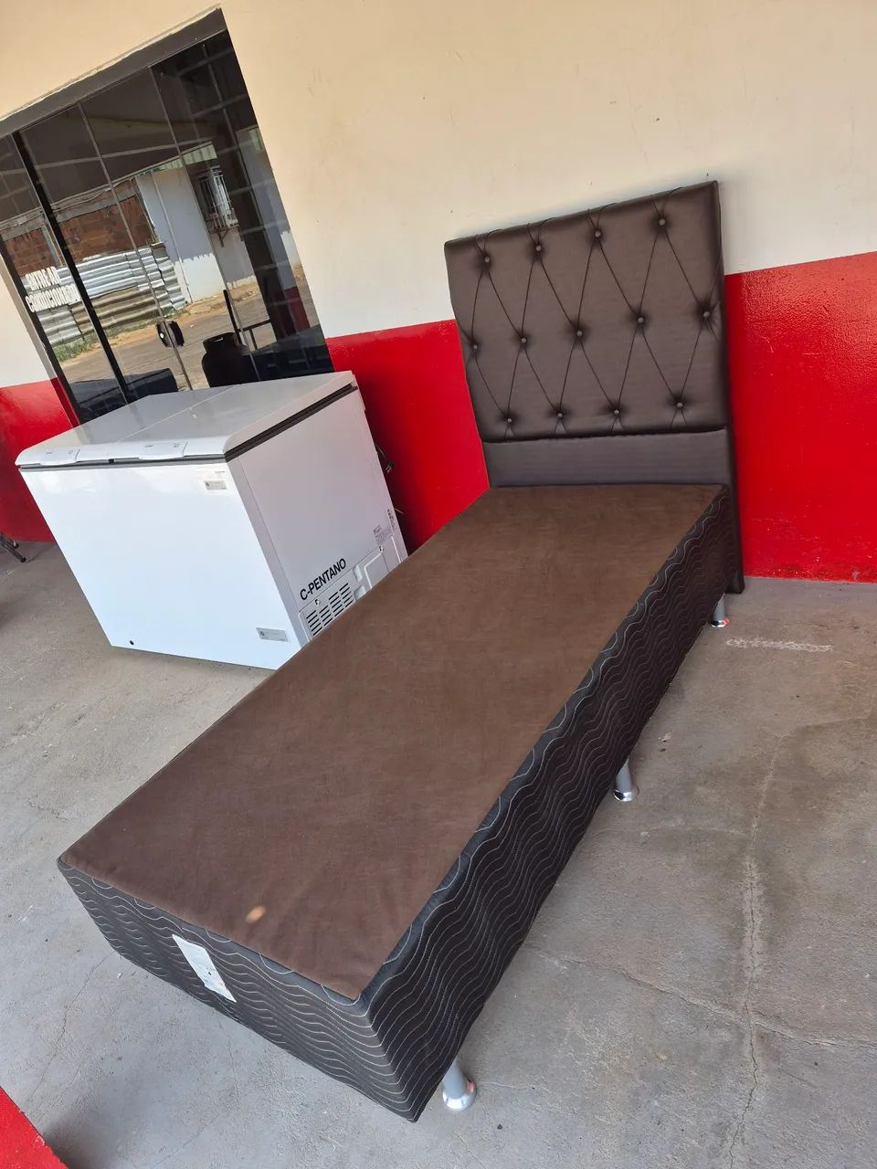 Base box Ortobom e cabeceira SOLTEIRO 