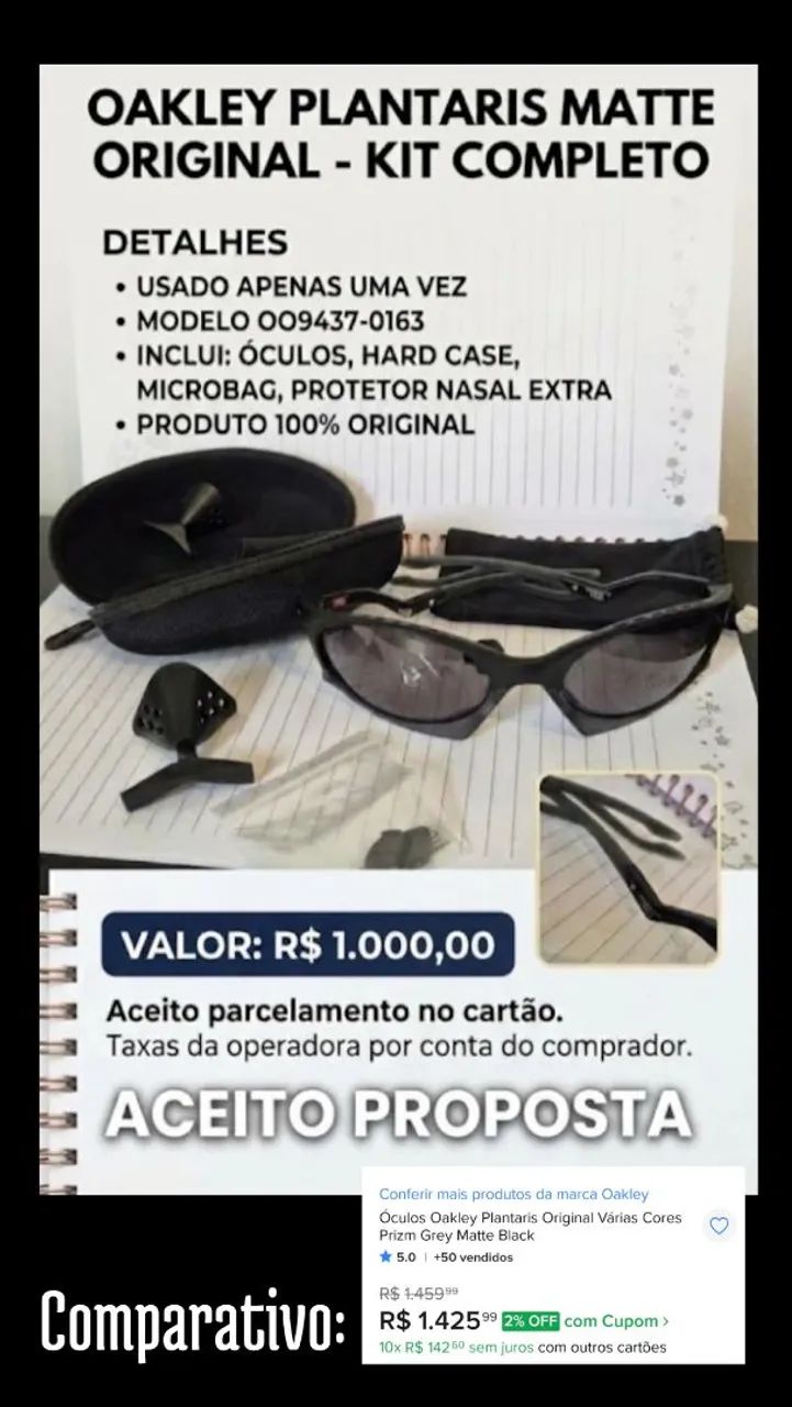 Óculos Okley Plantaris Original 