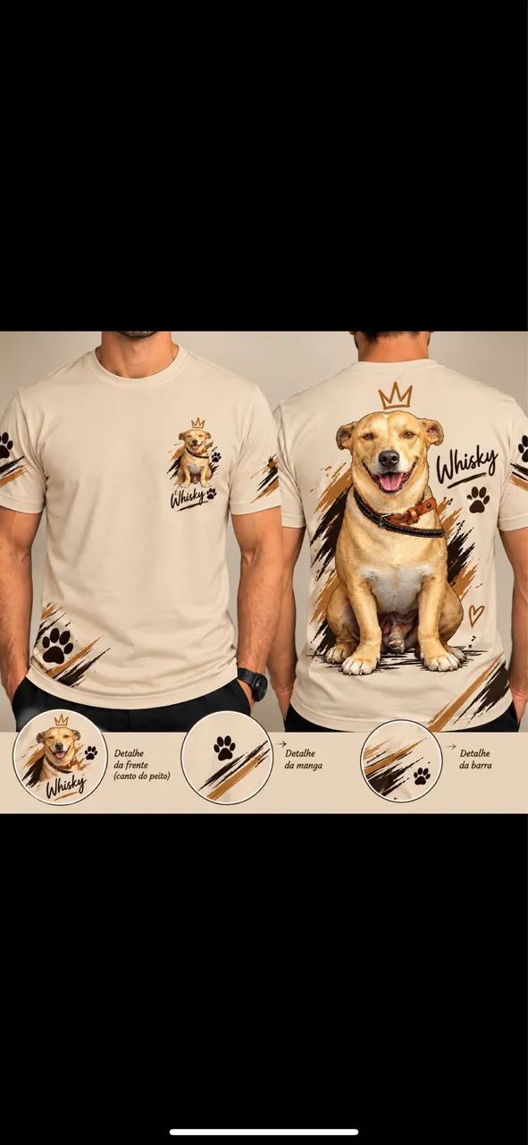 Camisa unissex caramelo 