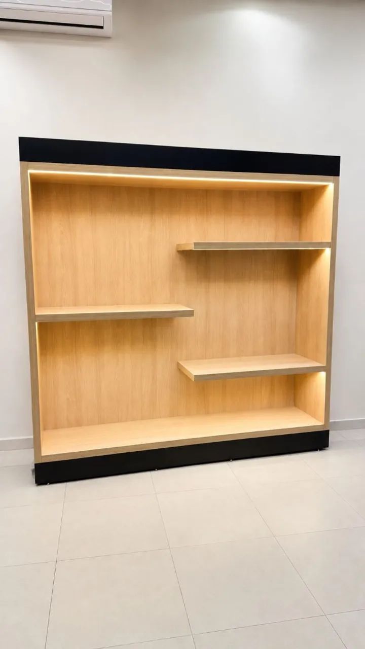Móvel Expositor em MDF com LED - 2,30m Largura