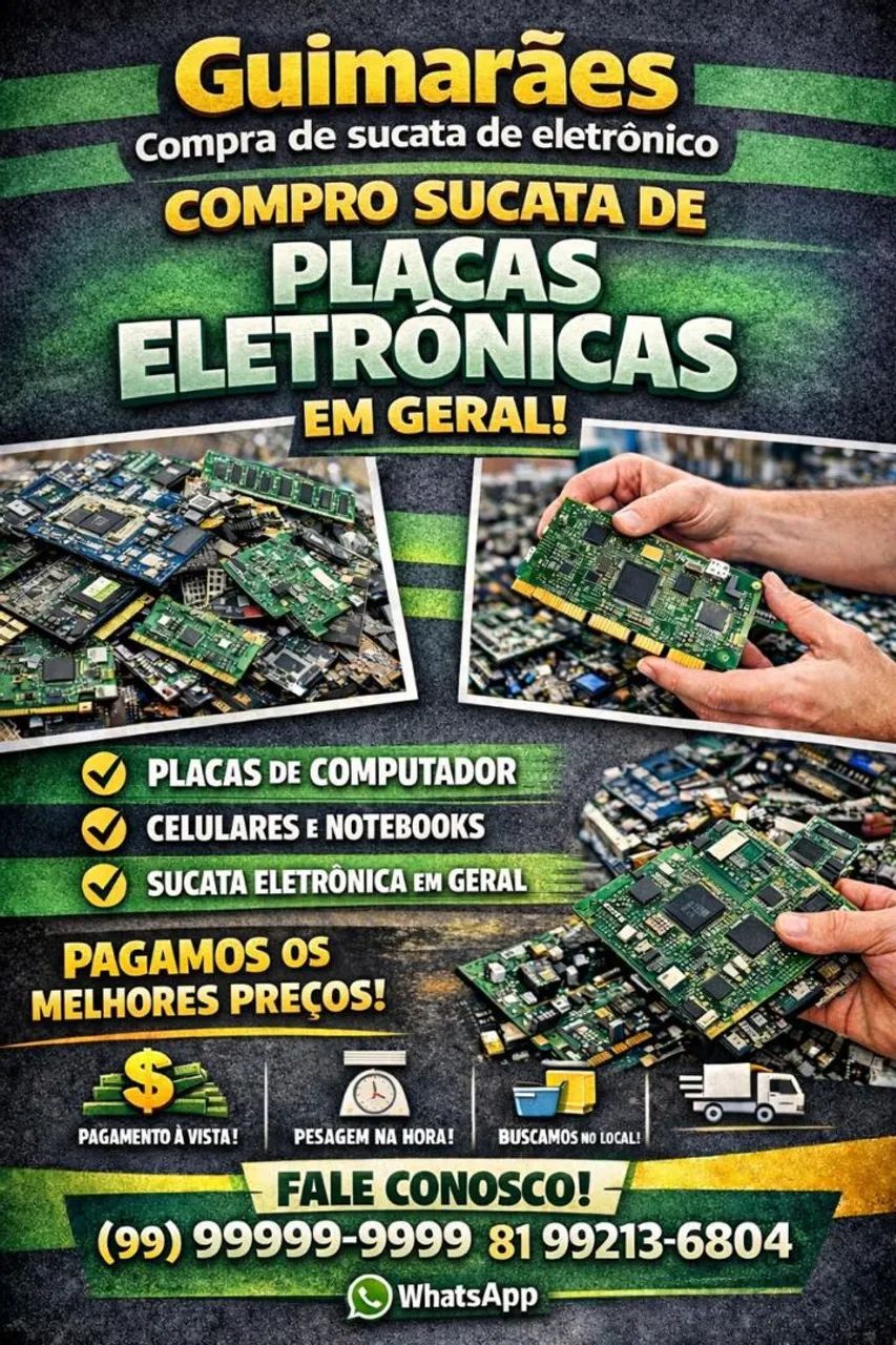 Sucata placas eletronica
