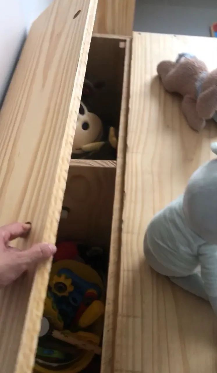 Rack Montessori com Baú em Pinus Tratado - Foto 5
