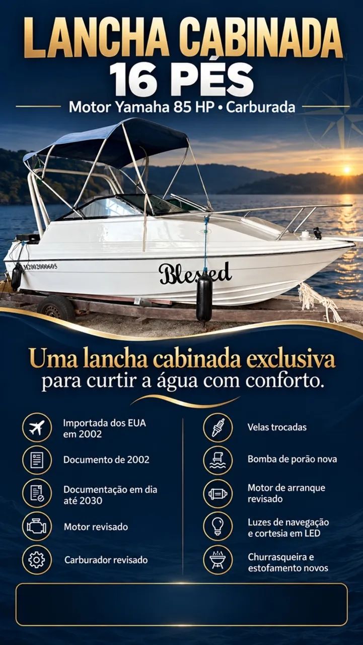 LANCHA CABINADA BLESSED  - Foto 3