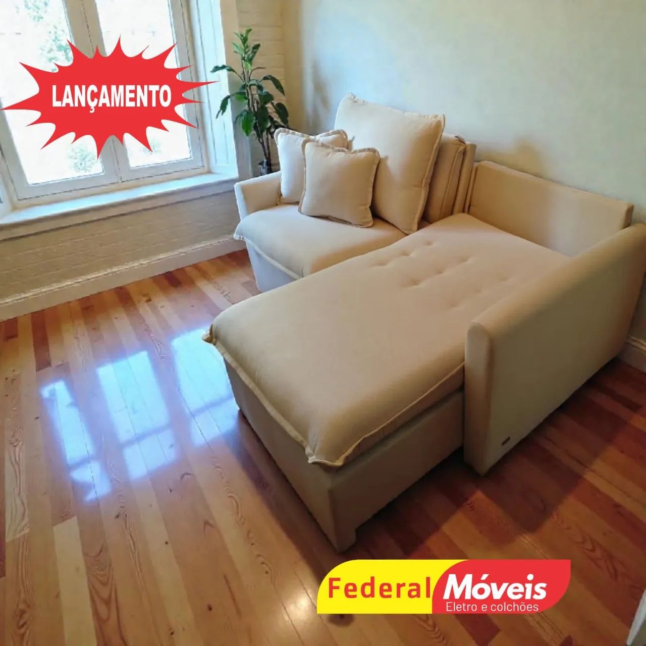Sofá Cama Retrátil 1,84m em Linho Mega Oferta - Chama no WhatsApp!