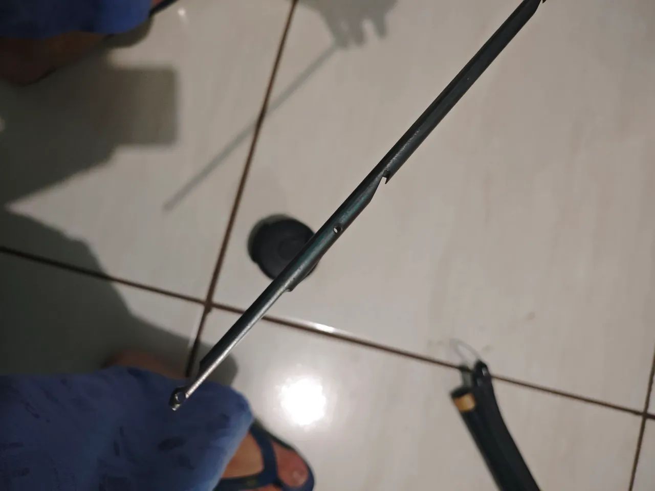 Seta para rabanete de 70 cm+cabeça com elástico do arbalete harpia - Foto 3