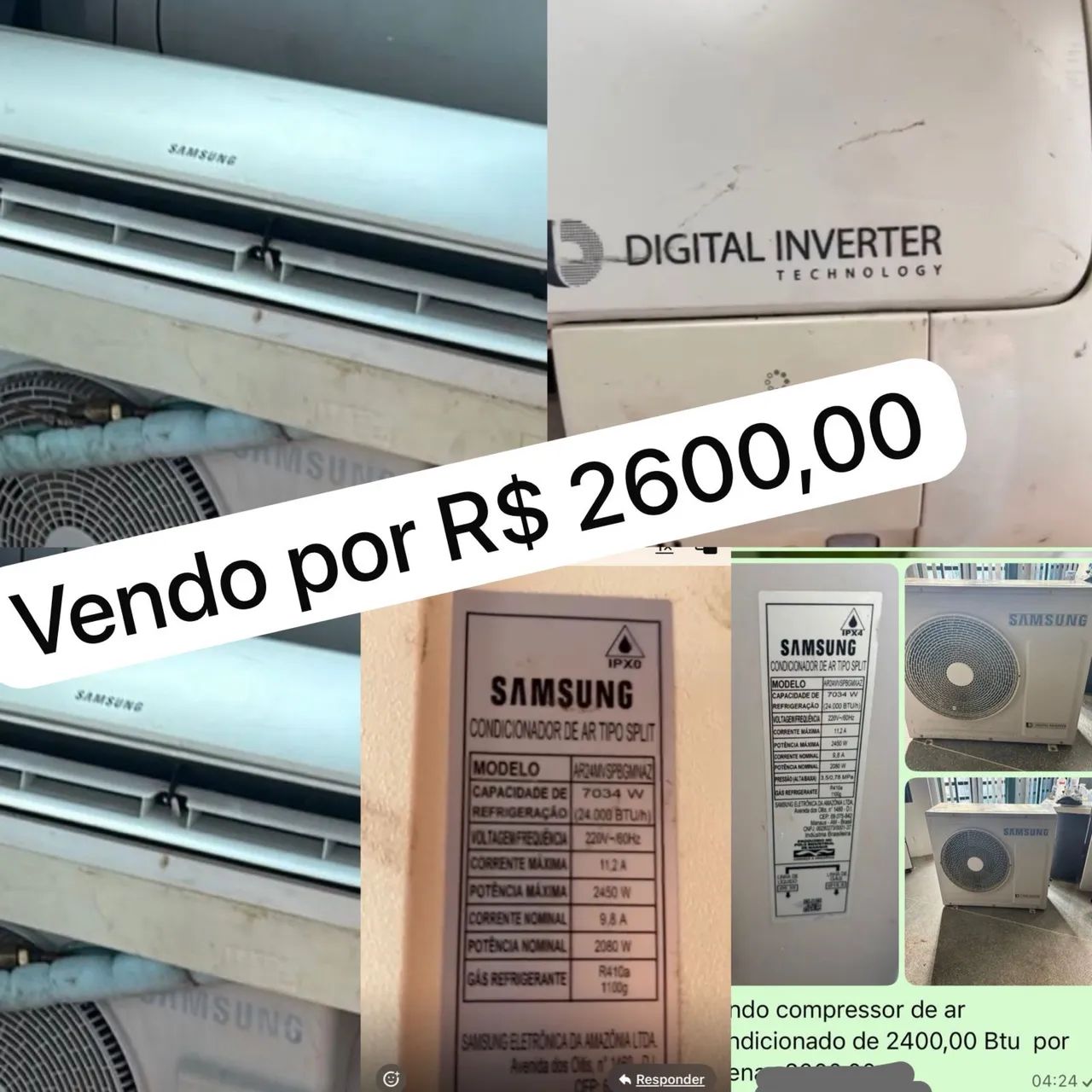 Ar condicionado split 24000Btu - Foto 4