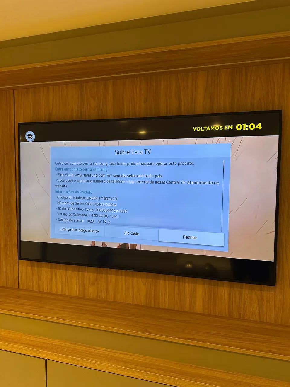 Smart TV LED 65? Samsung UN65RU7100GXZD