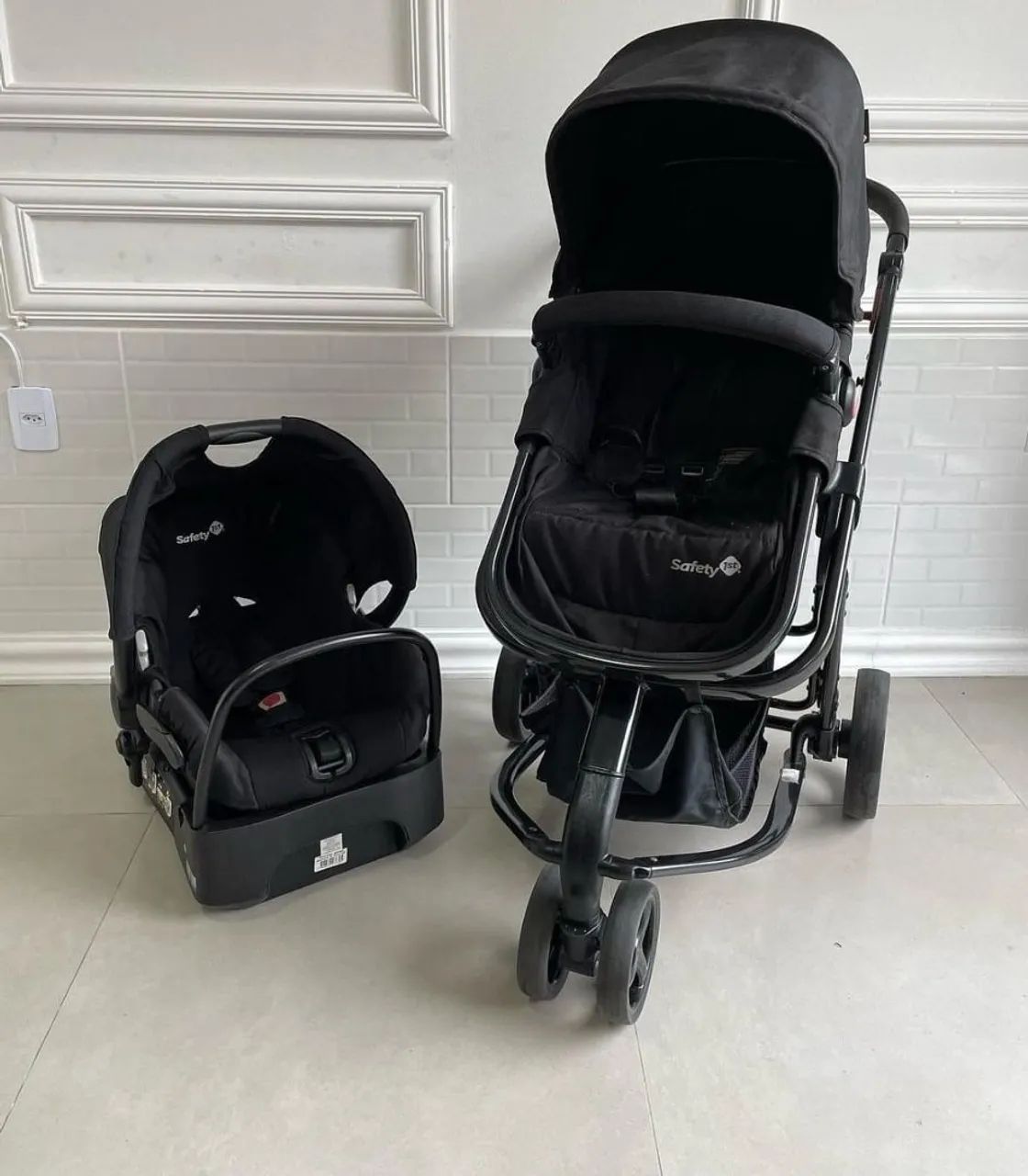 Carrinho + bebê conforto com suporte  - Foto 5