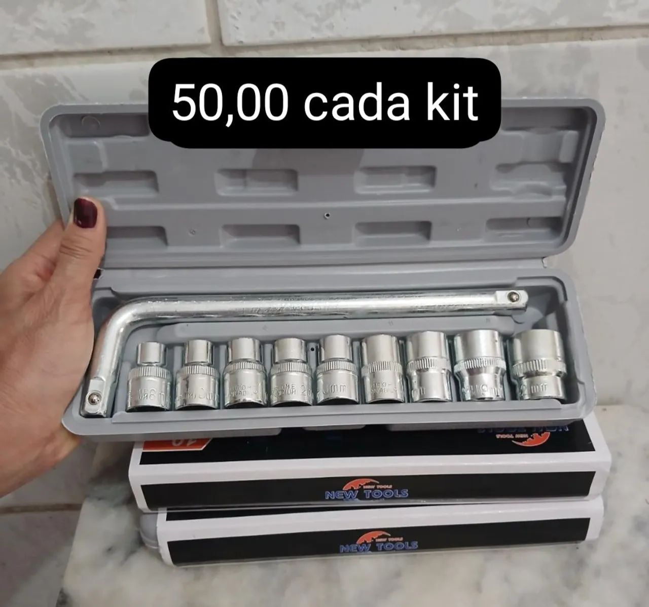 Chave L e soquete 1/2 polegadas 