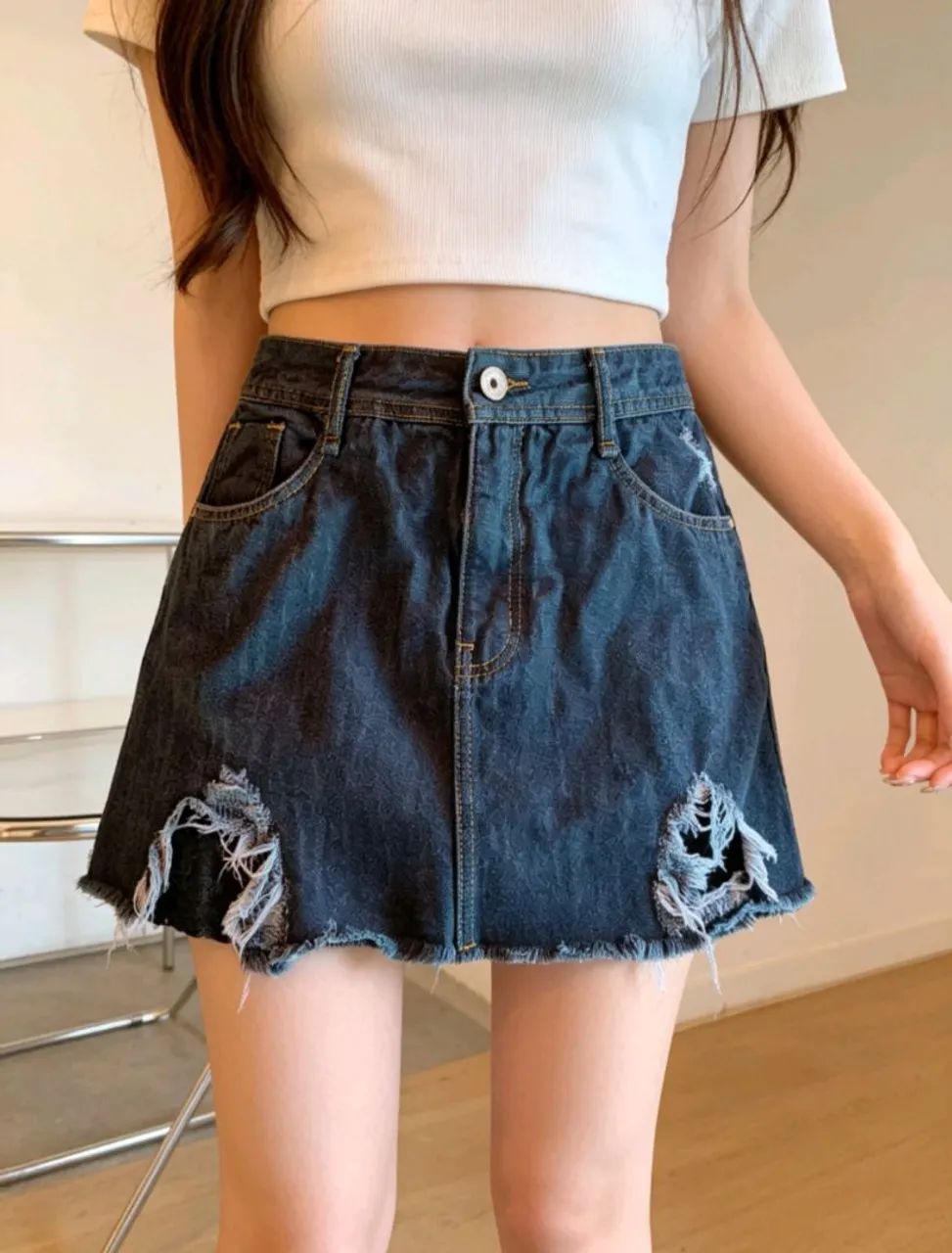 Saía Jeans Goondy Denim Lovers 42