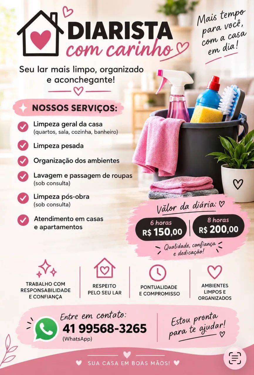 Diarista Curitiba e região 