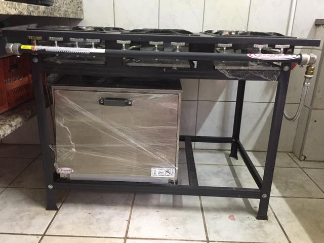 Fogão industrial itajobi 6 bocas com forno e chapa - Foto 2