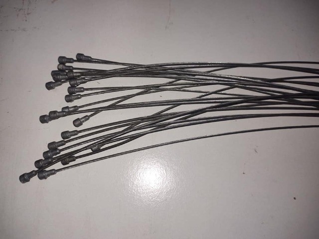 Cabos de aço antigo anos 80 para bicicletas curto freio dianteiro modelo pera.