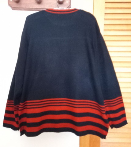 Blusa feminina em lã preta/vermelho - Foto 4