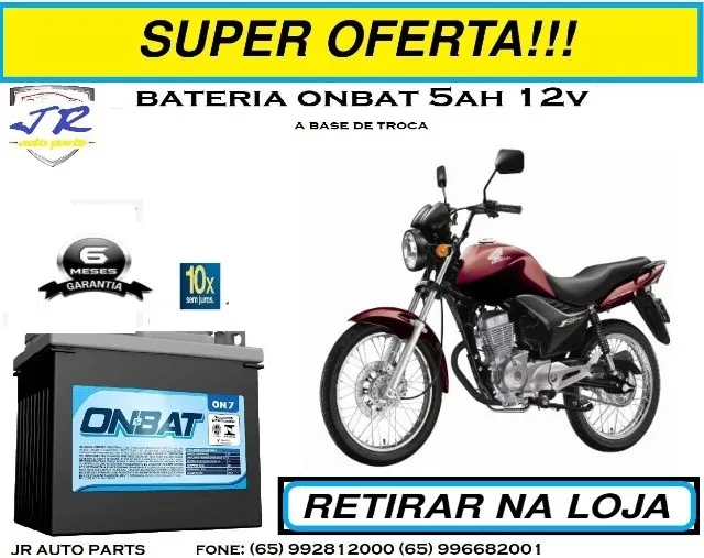 Bateria onbat 5ah Honda Fan 2012