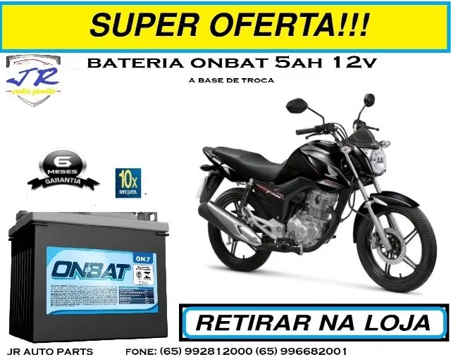 Bateria onbat 5ah Honda Fan 2017
