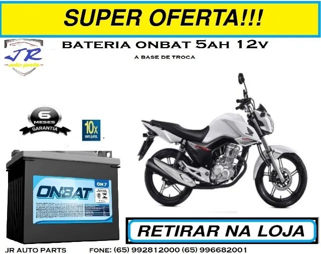 Bateria onbat 5ah Honda Fan 2018