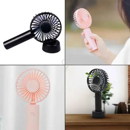Mini ventilador portátil recarregável de mão mesa USB - Foto 4