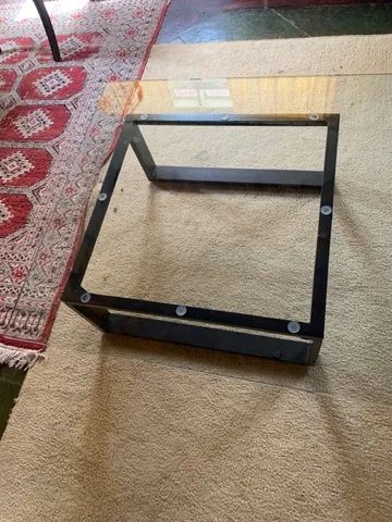 Mesinha aluminium com tampo vidro  - Foto 2