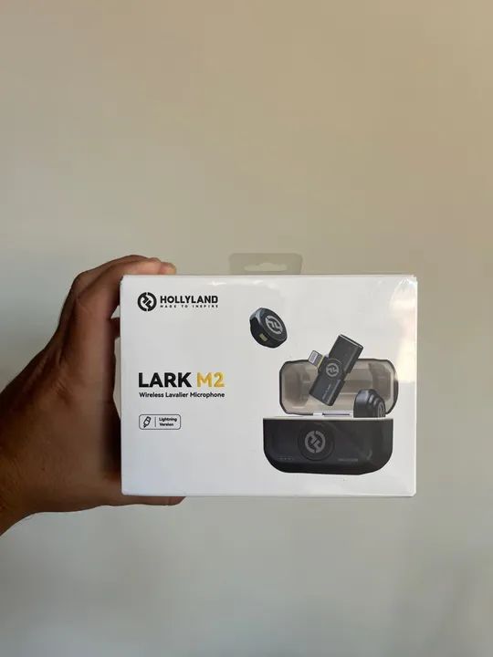 Microfone Hollyland Lark M2 Lightning (apenas IPhone) - Sem Fio - 30h de Bateria - Novo