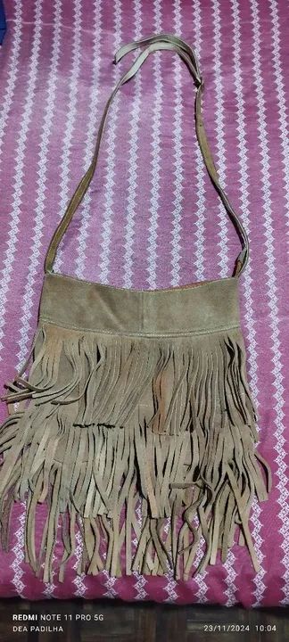 Bolsa de Couro com Franjas