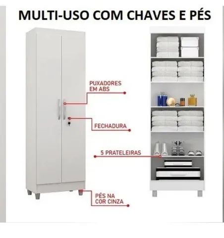 Ótima Oferta!! Armário Multiuso com Chaves Pés , entrego e monto !