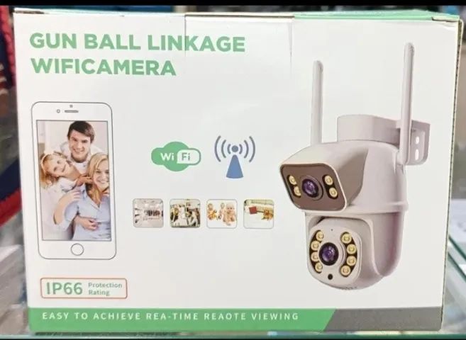 Câmera de Segurança WiFi IP66 - Dupla Lente - entrega grátis