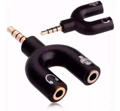Adaptador Splitter P3 Headset Fone Microfone P2 X P3 Audio