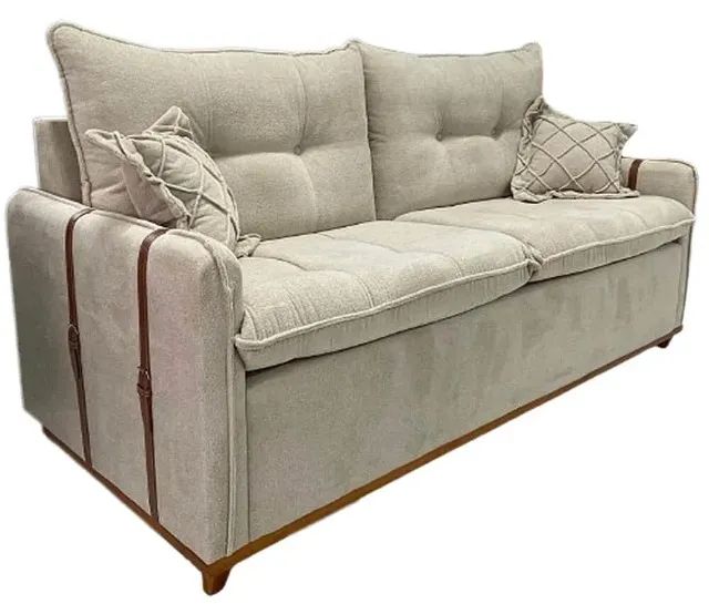 sala sofa retro de 200 cm linho  - Foto 2