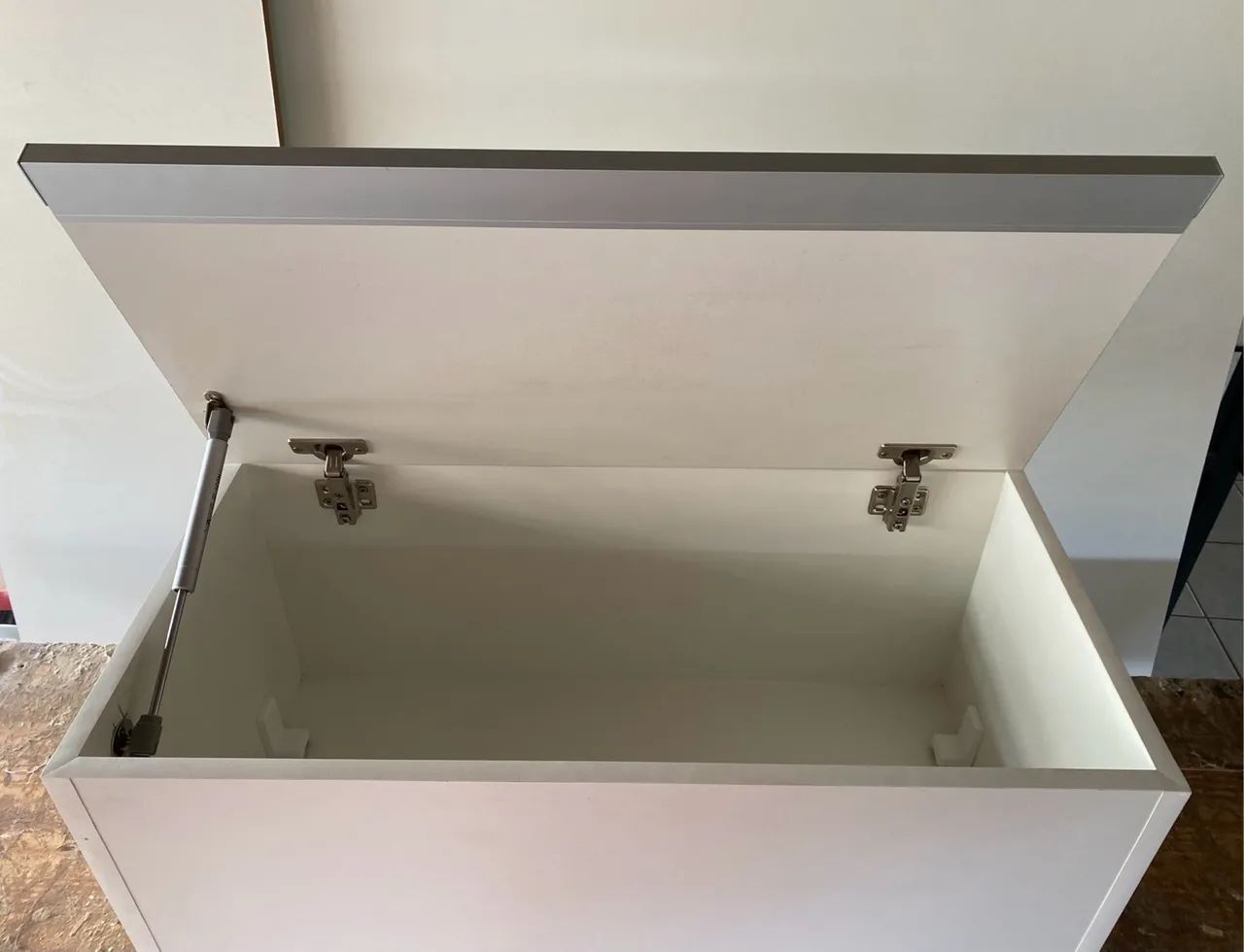 Armário aéreo basculante mdf branco novo  - Foto 3