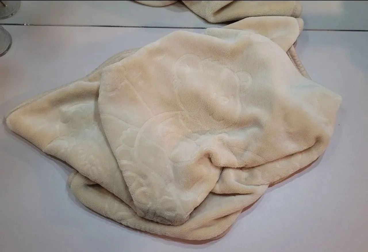 Manta / Saco de dormir para Bebê em Plush Bege - Foto 2