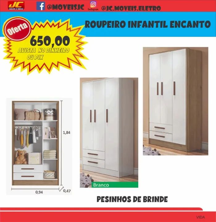 Roupeiro infantil Encanto