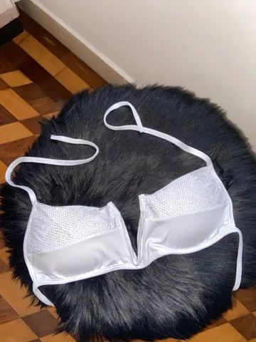 Biquíni branco com glitter tamanho M NOVO - Foto 4