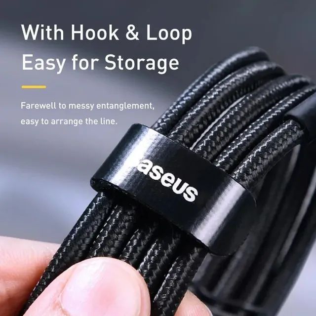 Cabo USB Baseus tipo C para C carregamento rápido 100w 5A 1M - Foto 4