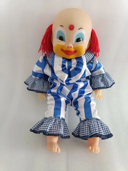 Boneca de Palhaço Vintage 52 cm - Foto 2