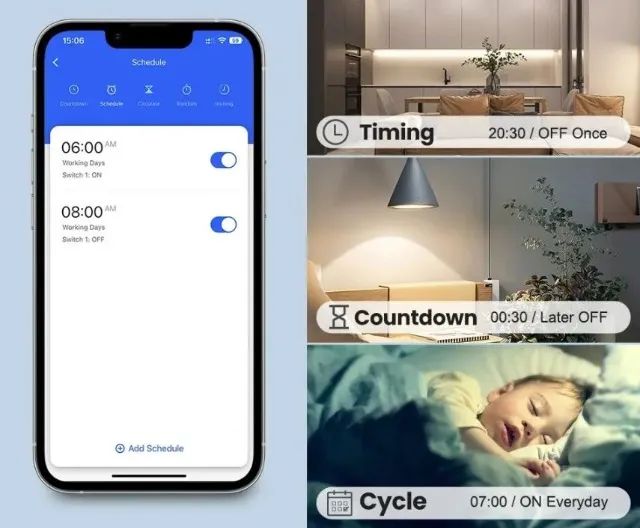 Interruptor De Luz Tuya Wifi 2 Canais Casa inteligente Alexa  Automação Robóti COD-AM590ca - Foto 2