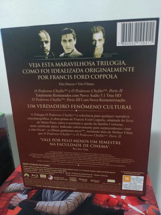 Blu-ray O Poderoso Chefão Trilogia - The Coppola Restoration(Com luva) - Foto 4