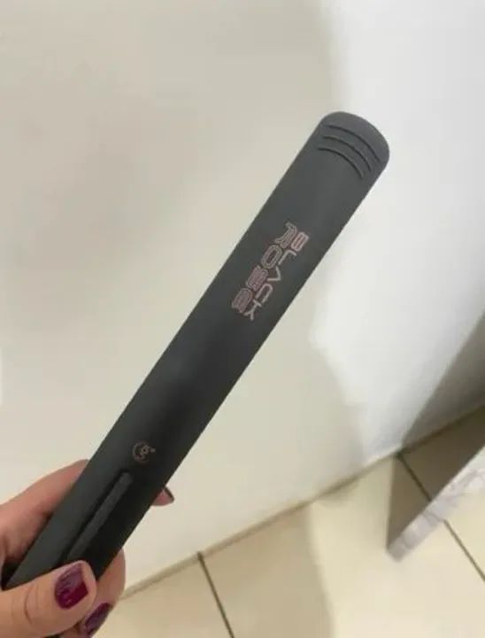 Chapinha De Cabelo Black Rose Tourmaline Íon Mondial Prancha Alisadora - Foto 5