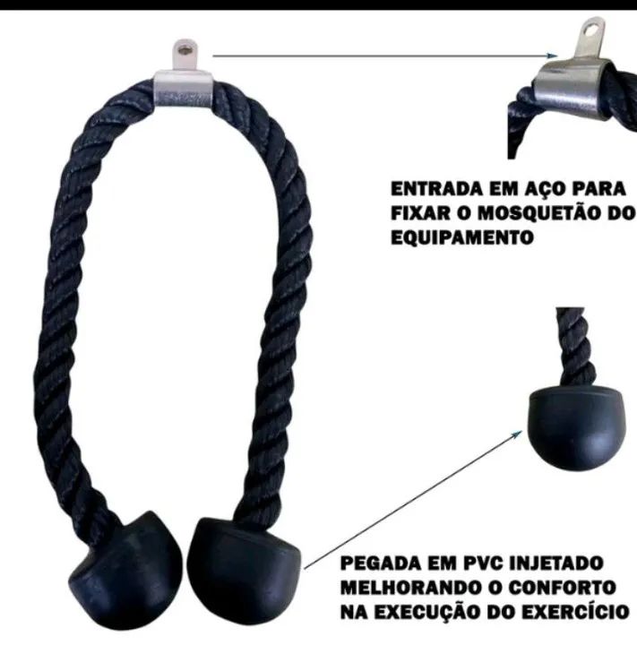 Cabo de Triceps para Musculação - Alta Qualidade