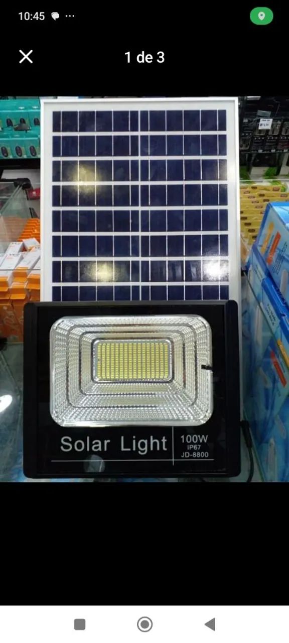 Refletor Solar 200W com Painel e Bateria - Foto 3