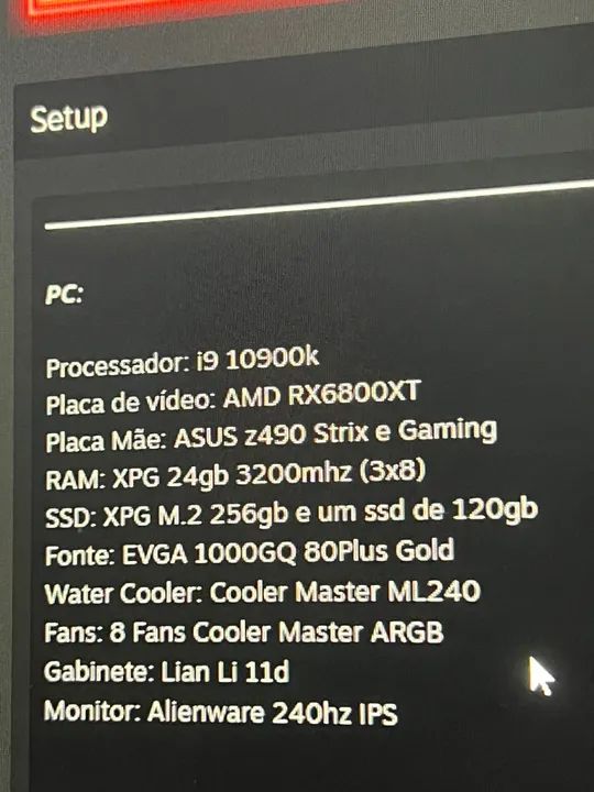 Pc Gamer + monitor 240hz - Foto 4