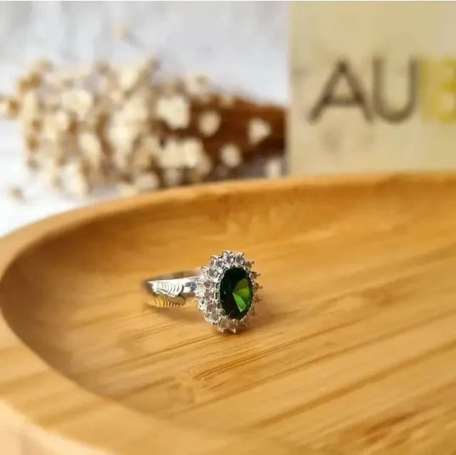 Anel de Formatura Afrodite Verde em Prata 950 - Foto 3