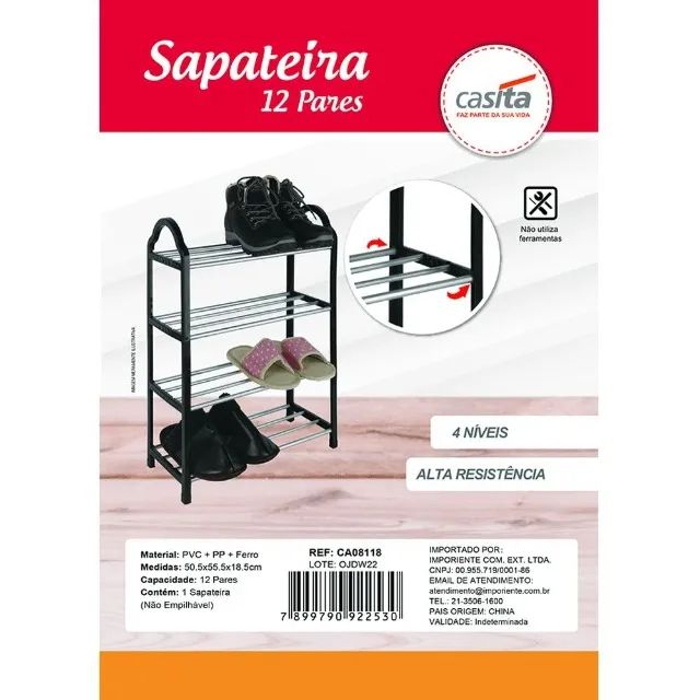 SAPATEIRA DE 12 PARES - ENTREGA GRATIS - Foto 2