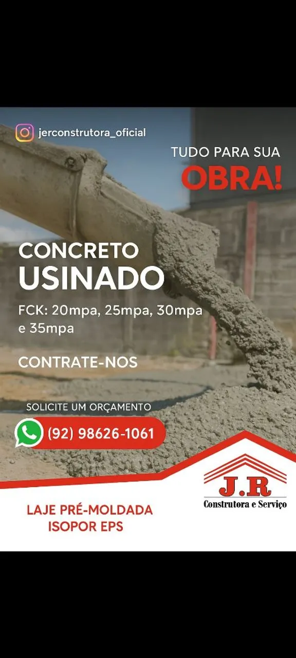 Concreto Usinado e Laje Pré-Moldada para sua Obra!