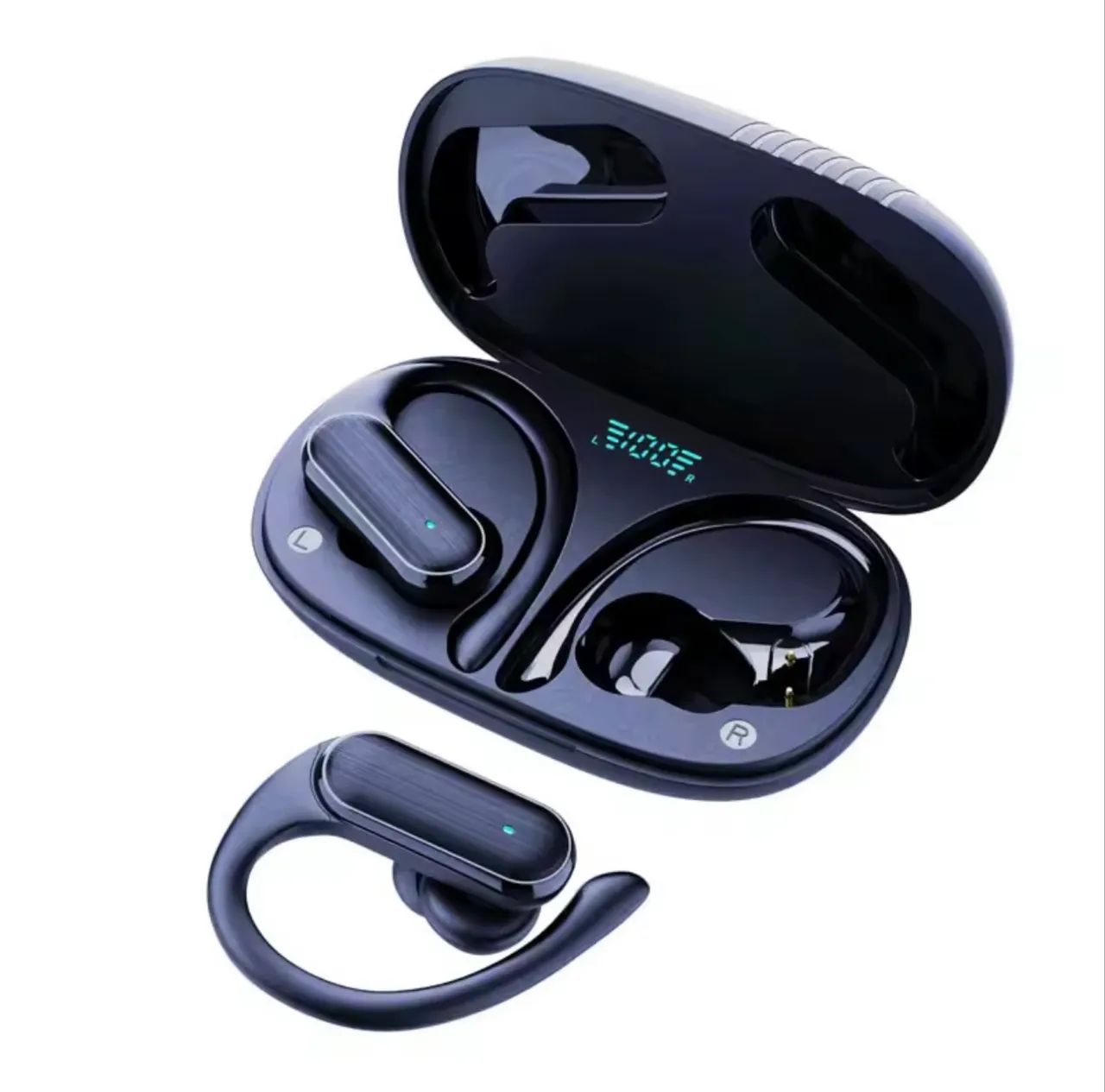 Fone de ouvido Bluetooth com gancho ideal para exercícios físicos 